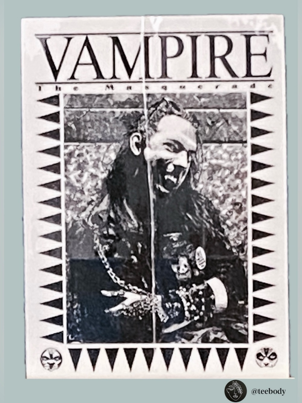 VTG 1990s Vampire The Masquerade Brujah Sticker White Wolf RPG Goth Promo